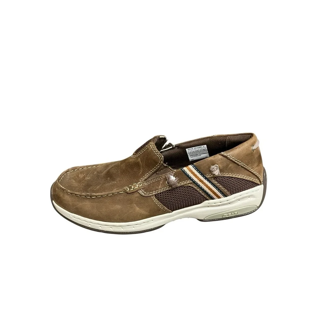 Durham Windward Boat Shoe SlipOn Driver Loafer Brown Leather Suede Mens‎ Size 9